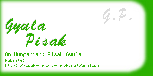 gyula pisak business card